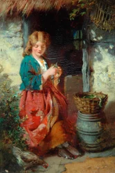 Žena u dveří chaty, 1851-93